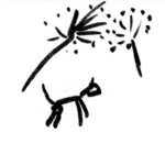 Hund und Feuerwerk